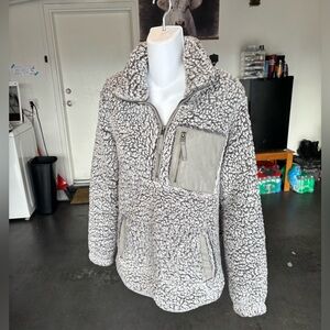 Abercrombie & Fitch Gray Sherpa Jacket